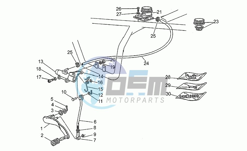 Rear master cylinder