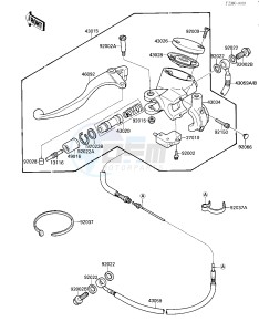 VN 1500 B [VULCAN 88 SE] (B1-B3) [VULCAN 88 SE] drawing CLUTCH MASTER CYLINDER