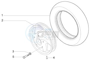 LX 50 2T drawing Front wheel