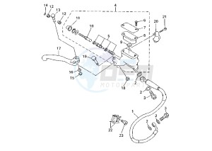 WR F 400 drawing FRONT MASTER CYLINDER