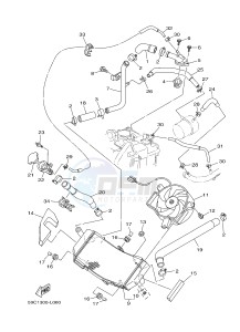 XP500 T-MAX 530 (59CM) drawing RADIATOR & HOSE