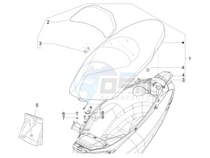 MP3 300 YOURBAN LT RL-SPORT NOABS E4 (EMEA) drawing Saddle/seats