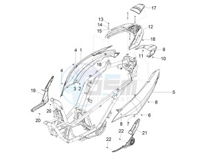 MP3 300 HPE (EMEA, APAC) drawing Side cover - Spoiler