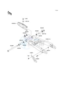 KL 250 G [SUPER SHERPA] (G4-G8 G8 CAN ONLY) [SUPER SHERPA] drawing SWINGARM