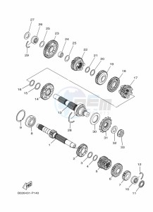 YZF320-A YZF-R3 (B7PH) drawing TRANSMISSION