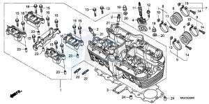 CB1100AD CB1100 ABS UK - (E) drawing CYLINDER HEAD