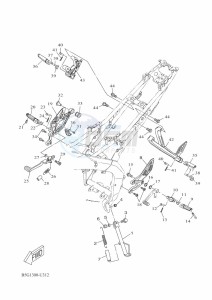 YZF125-A YZF-R125 (BGV2) drawing STAND & FOOTREST