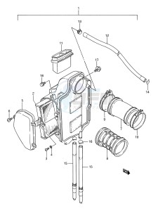 LS650 (E28) SAVAGE drawing AIR CLEANER