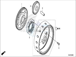 CBR500RAH CBR500R ED drawing STARTING CLUTCH