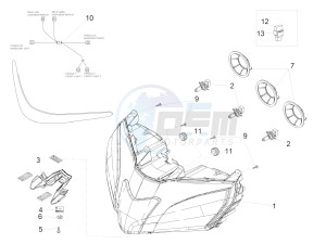 RSV4 1000 RACING FACTORY E4 ABS (APAC) drawing Front lights