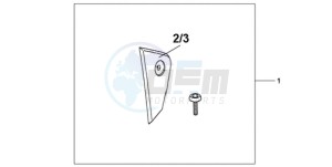 CBR1000RA9 Australia - (U / ABS MME) drawing FAIRING SCUFF PAD