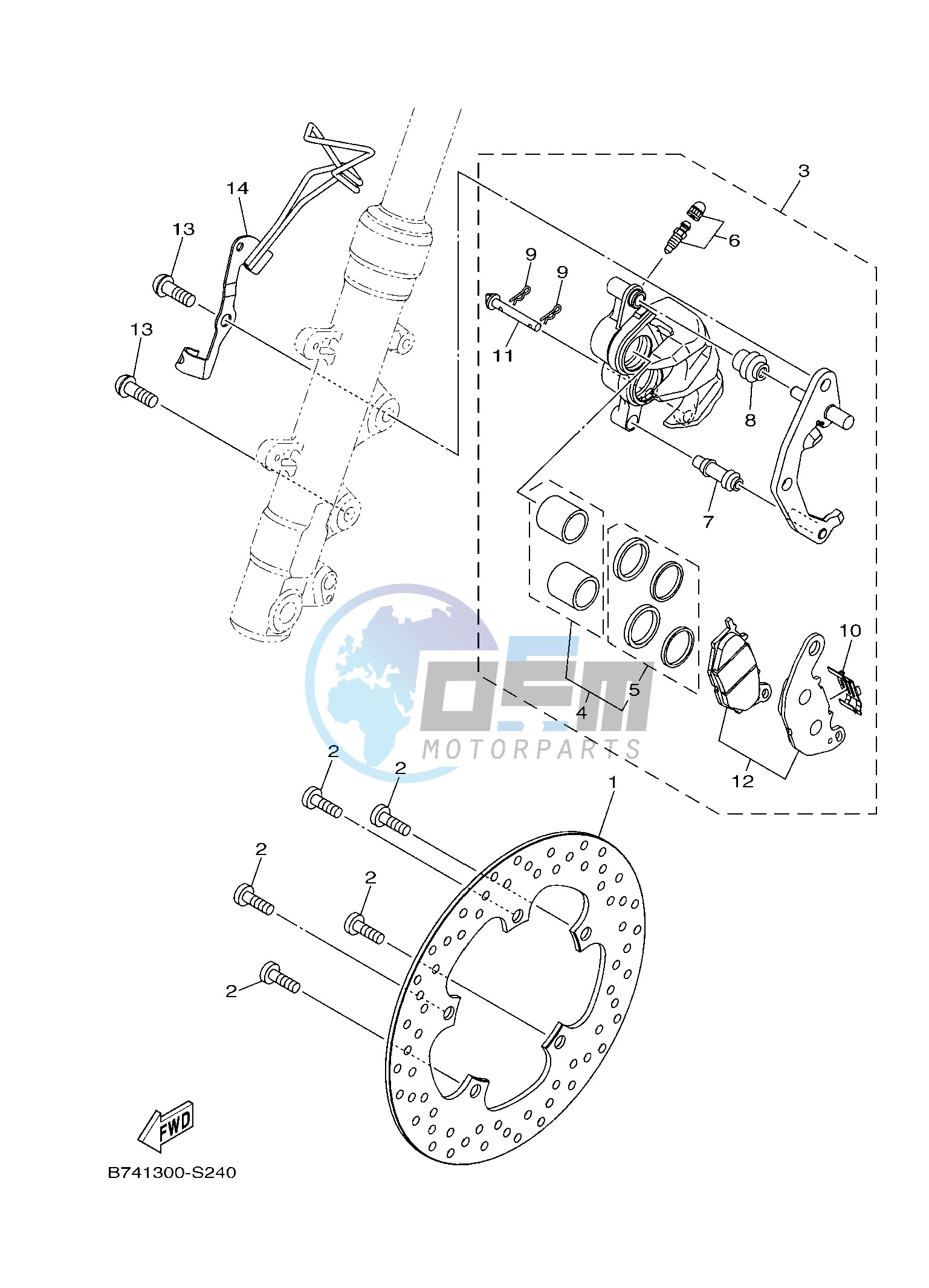 FRONT BRAKE CALIPER