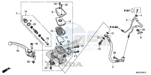 VFR1200FDF VFR1200F Dual Clutch E drawing FR. BRAKE MASTER CYLINDER