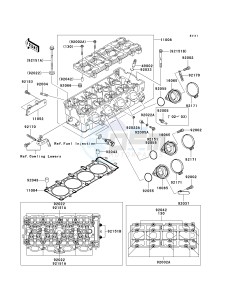 ZX 1200 B [NINJA ZX-12R] (B1-B4) [NINJA ZX-12R] drawing CYLINDER HEAD