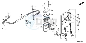 CBR250RB drawing REAR BRAKE MASTER CYLINDER (CBR250R)