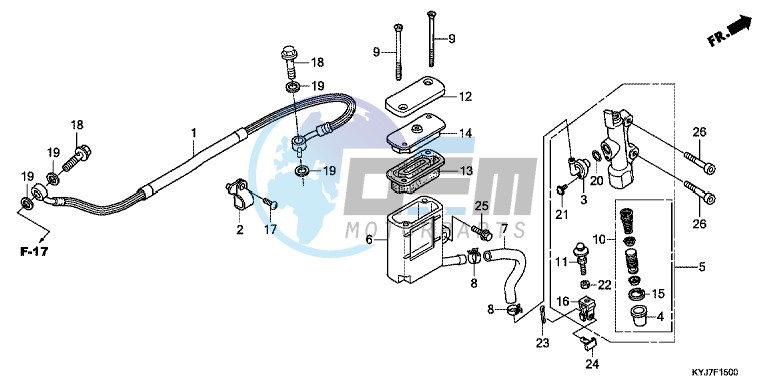 REAR BRAKE MASTER CYLINDER (CBR250R)