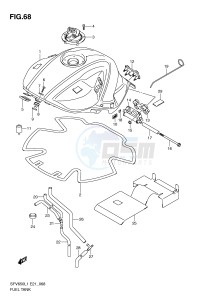 SFV650 (E21) Gladius drawing FUEL TANK (SFV650AL1 E21)