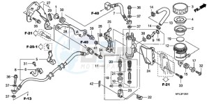 CBR1000RA9 France - (F / ABS CMF MME) drawing REAR BRAKE MASTER CYLINDER (CBR1000RA)