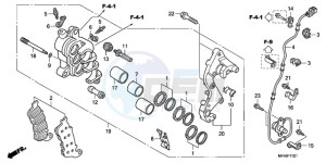 CBF1000A9 UK - (E / ABS MKH) drawing R. FRONT BRAKE CALIPER (CBF1000A/T/S)