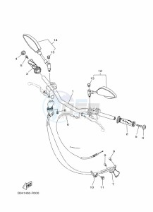 MT-03 MTN320-A (B9A7) drawing STEERING HANDLE & CABLE