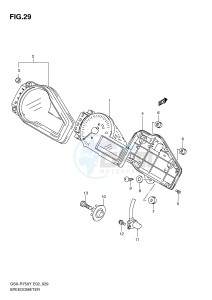 GSX-R750 (E2) drawing SPEEDOMETER