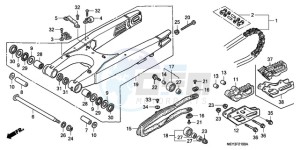 CRF450X9 U drawing SWINGARM