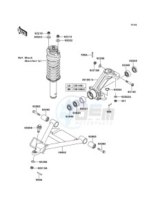 MULE 4010 TRANS 4x4 DIESEL KAF950G9F EU drawing Front Suspension