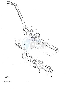 DR125S (Z-D) drawing KICK STARTER