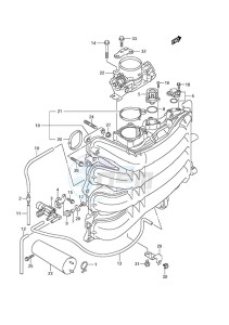 DF 150 drawing Intake Manifold/Throttle Body