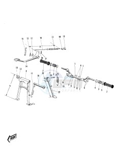 C2 SS TR [ROADRUNNER] (SS-TR) 125 [ROADRUNNER] drawing FOOTRESTS_STANDS_BRAKE PEDAL