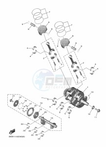 YZF690 YZF-R7 (BEBG) drawing CRANKSHAFT & PISTON