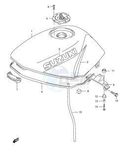 GS500E (E2) drawing FUEL TANK (MODEL Y)