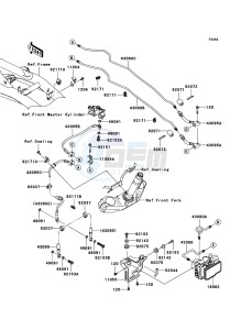 Z1000_ABS ZR1000C9F FR GB XX (EU ME A(FRICA) drawing Brake Piping