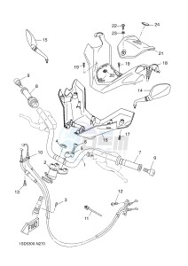 YP400R X-MAX 400 (1SD5 1SD5 1SD5 1SD5) drawing STEERING HANDLE & CABLE