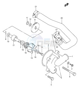 RGV250 (E1) drawing WATER PUMP