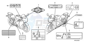 CBR1000RAA UK - (E / ABS MKH) drawing CAUTION LABEL (2)