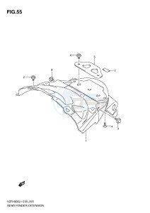 VZR1800 (E50) INTRUDER drawing REAR FENDER EXTENSION