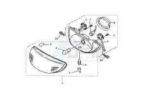 XC T CYGNUS 125 drawing HEADLIGHT