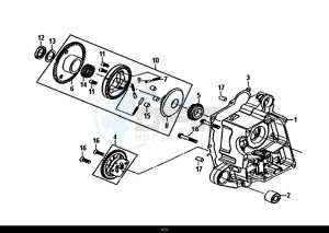 FIDDLE III 50 (25 KM/H) (XA05W5-NL) (E4) (L7-M0) drawing R CRANK CASE-OIL PUMP ASSY