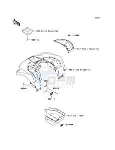 BRUTE FORCE 750 4x4i EPS KVF750HEF EU drawing Labels