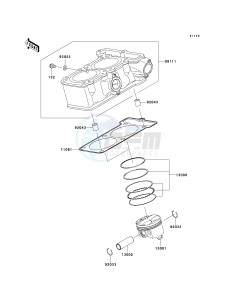 EX250 J [NINJA 250R] (J8F-J9FA) J9FA drawing CYLINDER_PISTON-- S- -