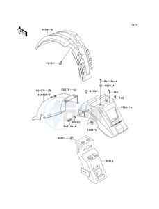 KL 650 A [KLR650] (A10-A14) [KLR650] drawing FENDERS