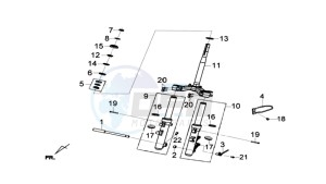 Joymax 300i ABS drawing FRONT FORK/ STEERING HEAD BEARING / FRONT FORK