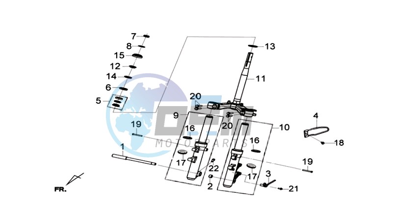 FRONT FORK/ STEERING HEAD BEARING / FRONT FORK