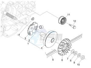 GTS 300 ie USA drawing Driving pulley