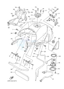 MT09A MT-09 STREET RALLY ABS 900 (2DRJ 2DRK) drawing FUEL TANK