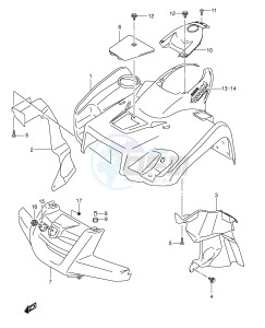 LT-A500F (P24) drawing FRONT FENDER (MODEL K5 K6 K7)