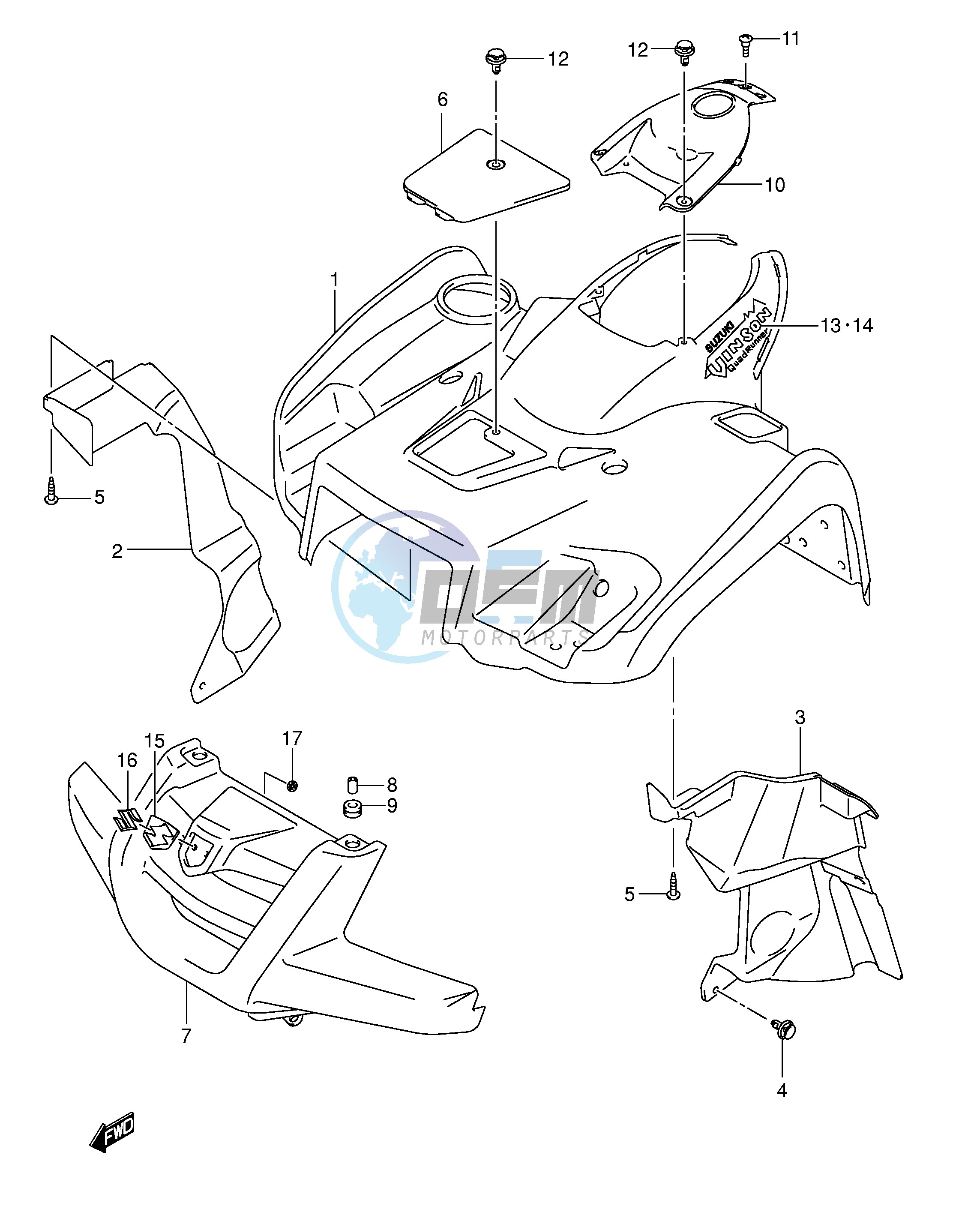 FRONT FENDER (MODEL K5 K6 K7)