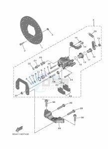 YXE850EBN YXE85WPBK (B0D1) drawing REAR BRAKE CALIPER 2