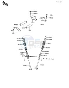 KZ 250 L [CSR BELT] (L1) [CSR BELT] drawing ROCKER ARMS_VALVES